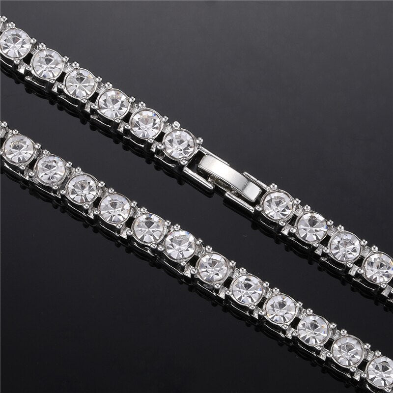 4mm White Gold Tennis Bracelet