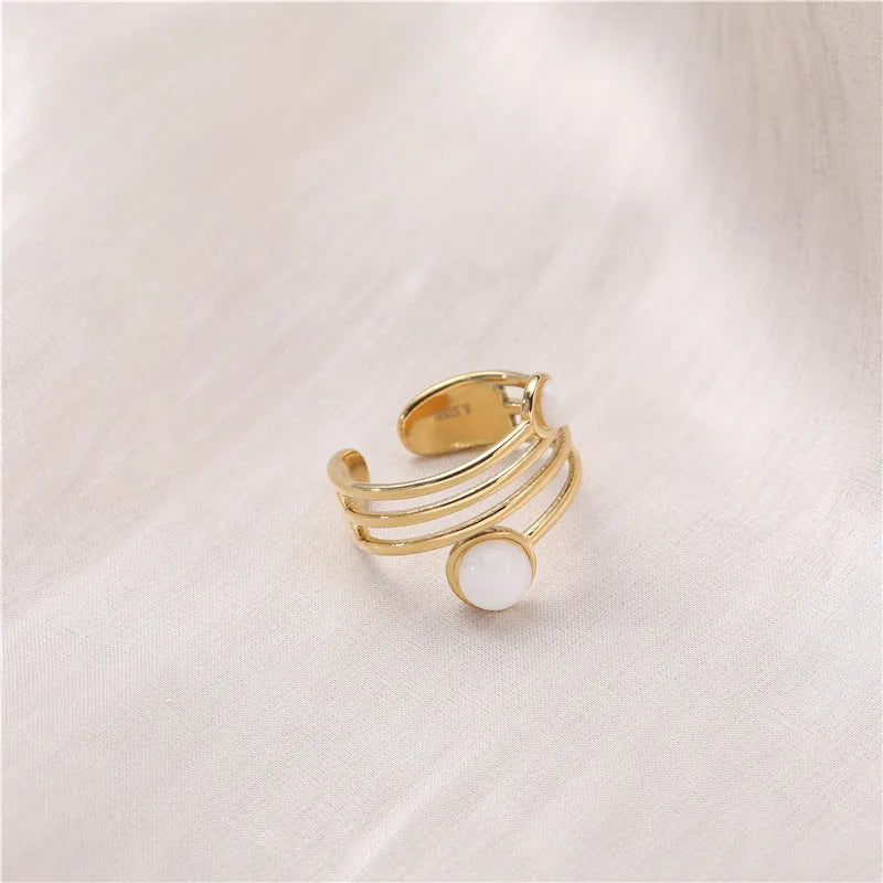 Double Pearl Ring