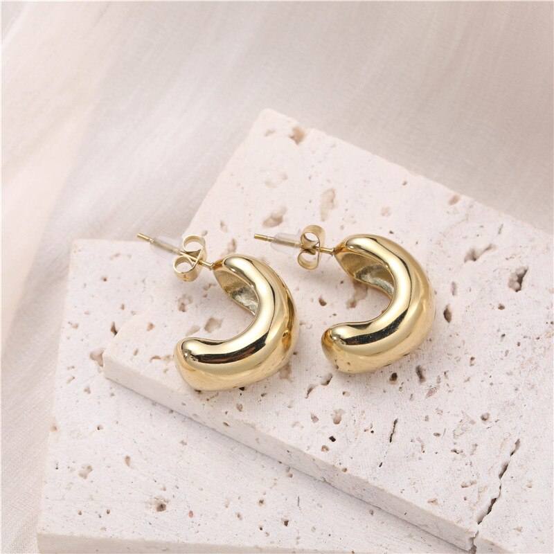 Chunky Half-hoop Earrings