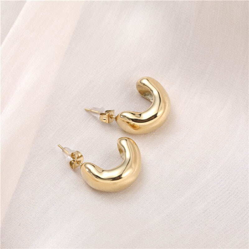 Chunky Half-hoop Earrings